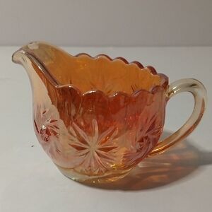 Vintage Depression Era Marigold Carnival Glass Creamer By Imperial Glass